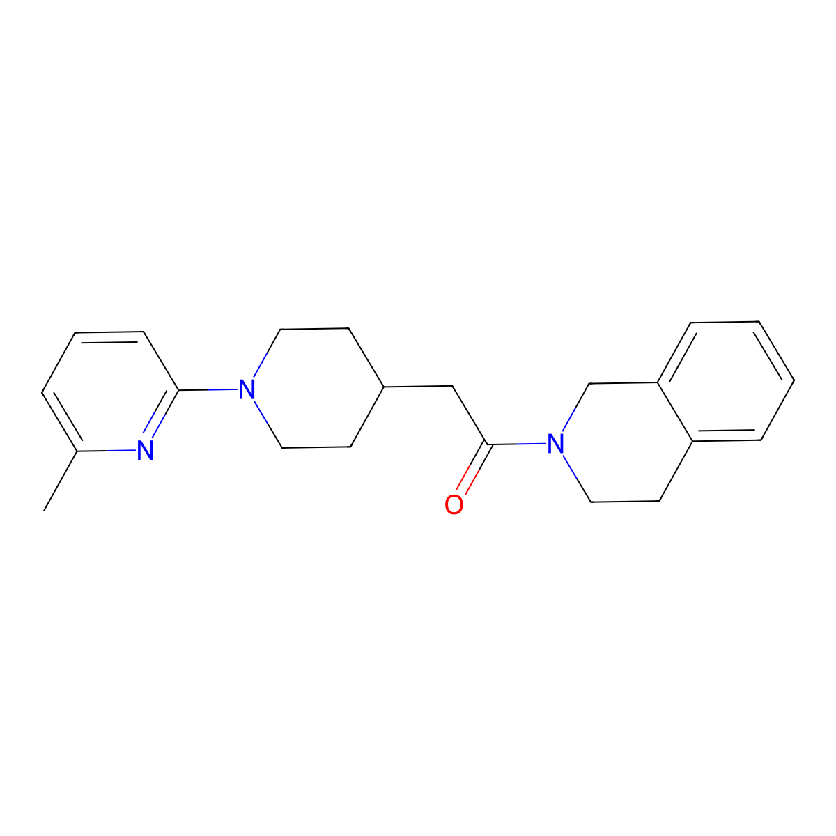 2-[1-(6-Methylpyridin-2-yl)piperidin-4-yl]-1-(1,2,3,4-tetrahydroisoquinolin-2-yl)ethan-1-one molecular structure, CAS 3054429-05-6