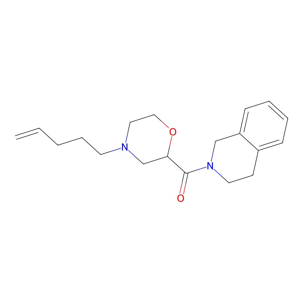 2-[4-(Pent-4-en-1-yl)morpholine-2-carbonyl]-1,2,3,4-tetrahydroisoquinoline molecular structure, CAS 3054436-55-1