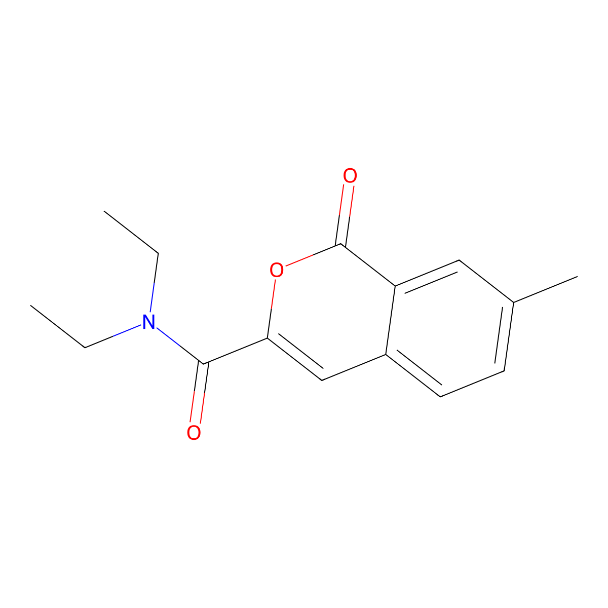 N,N-diethyl-7-methyl-1-oxo-1H-isochromene-3-carboxamide molecular structure, CAS 3054436-67-5