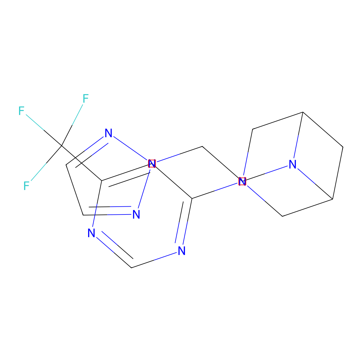 6-[2-(2H-1,2,3-triazol-2-yl)ethyl]-3-[6-(trifluoromethyl)pyrimidin-4-yl]-3,6-diazabicyclo[3.1.1]heptane molecular structure, CAS 3054436-90-4