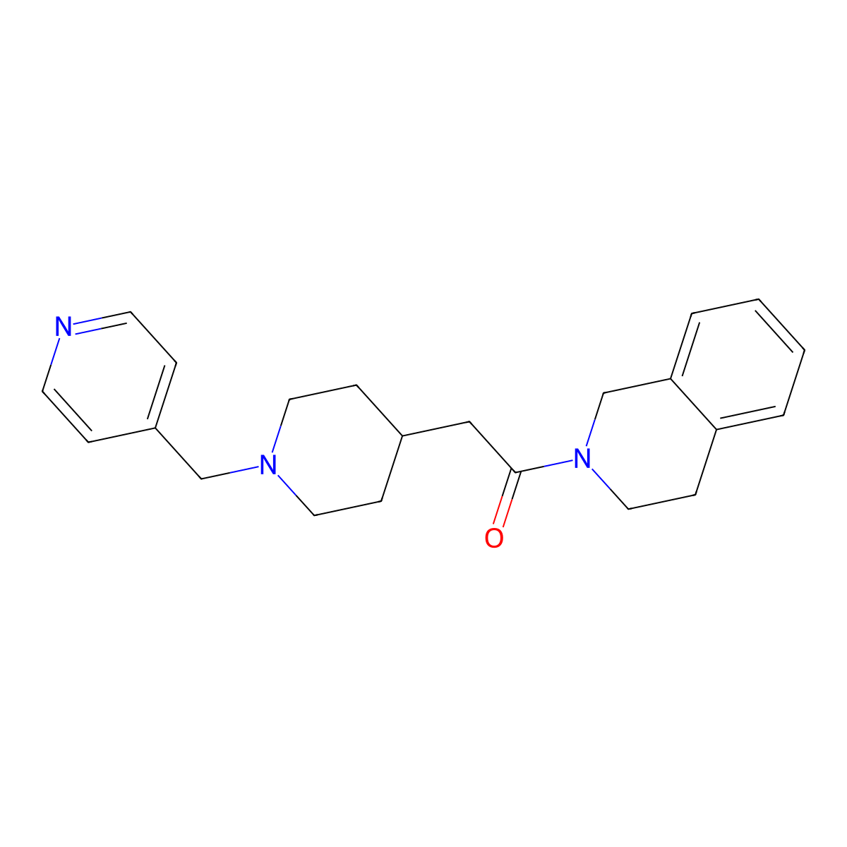 2-{1-[(Pyridin-4-yl)methyl]piperidin-4-yl}-1-(1,2,3,4-tetrahydroisoquinolin-2-yl)ethan-1-one molecular structure, CAS 3054437-02-1