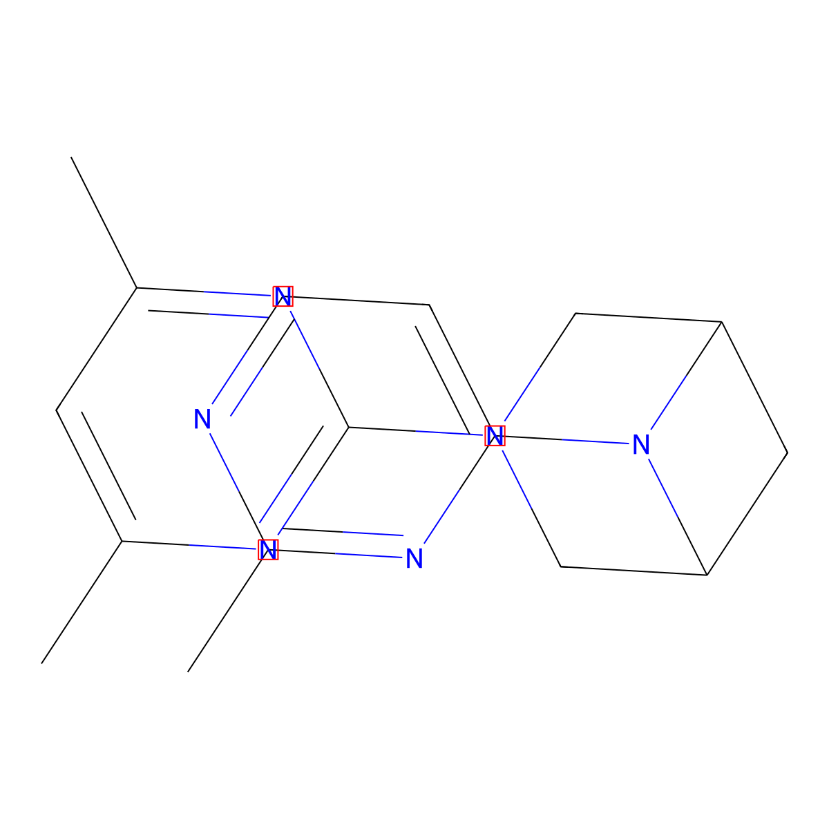 3-(4,6-Dimethylpyrimidin-2-yl)-6-(2-methylpyrimidin-4-yl)-3,6-diazabicyclo[3.1.1]heptane molecular structure, CAS 3054437-11-2