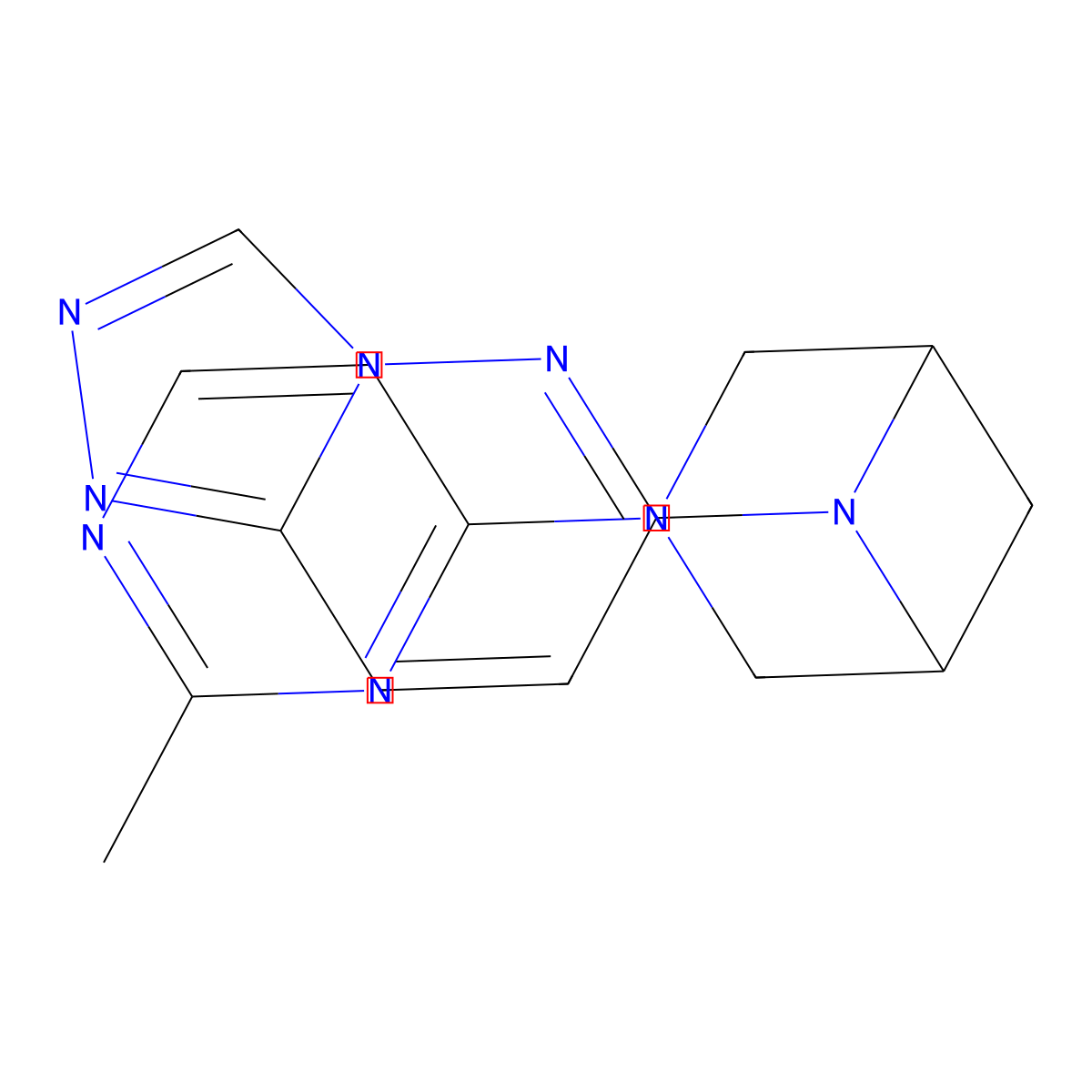 3-(2-Methylpyrimidin-4-yl)-6-{[1,2,4]triazolo[4,3-b]pyridazin-6-yl}-3,6-diazabicyclo[3.1.1]heptane molecular structure, CAS 3054437-16-7