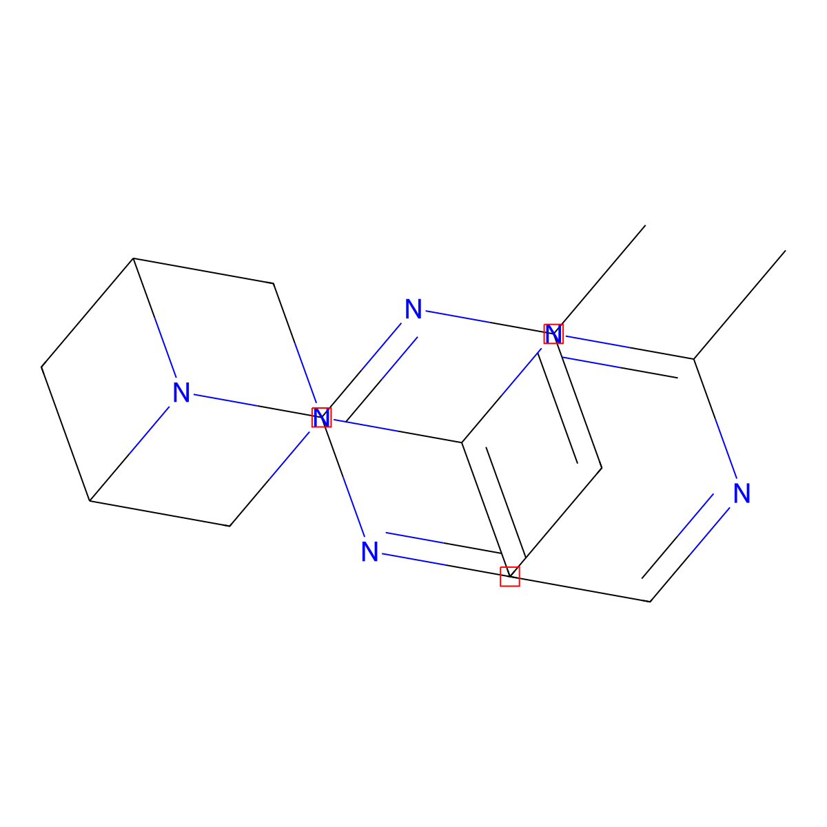 6-(4-Methylpyrimidin-2-yl)-3-(2-methylpyrimidin-4-yl)-3,6-diazabicyclo[3.1.1]heptane molecular structure, CAS 3054437-20-3