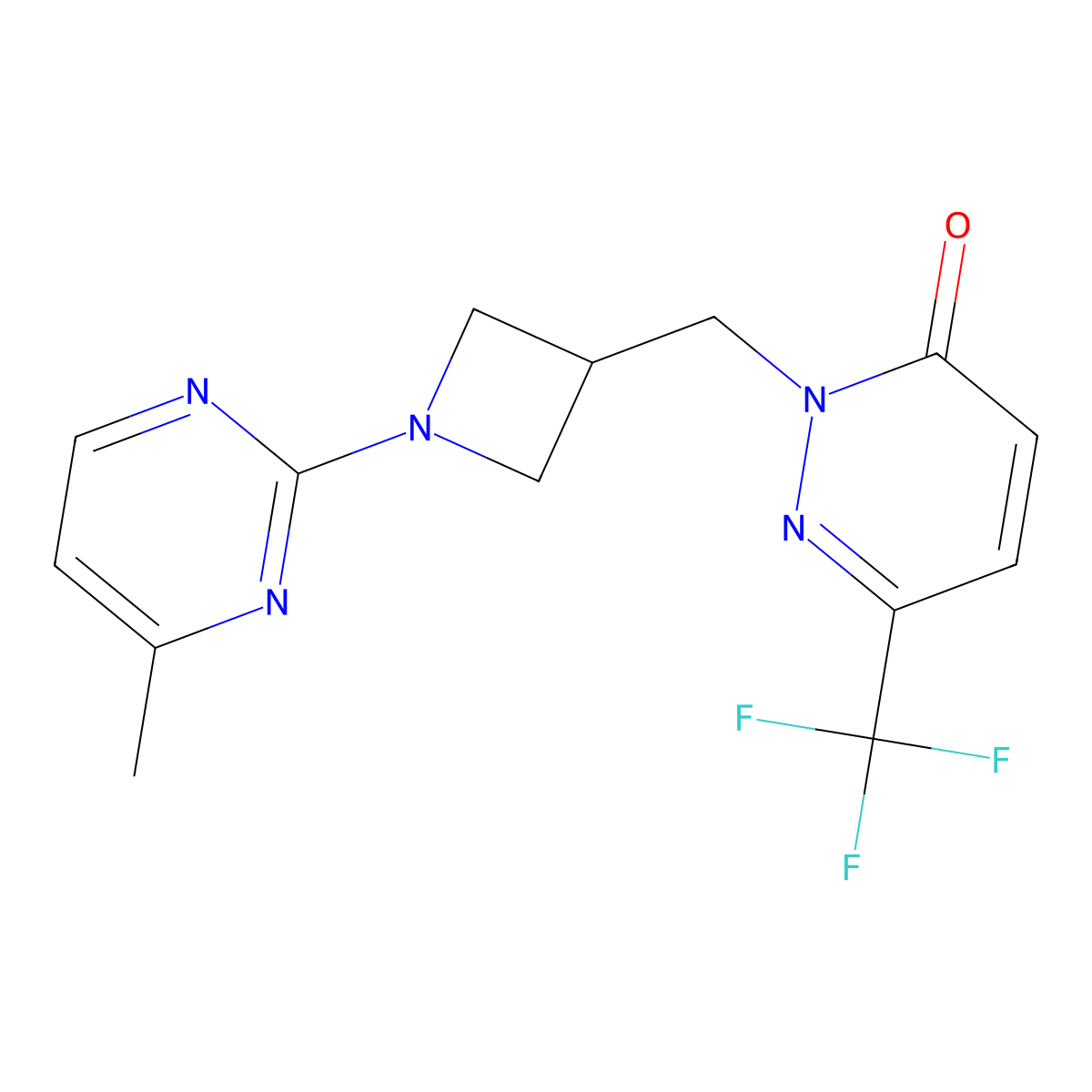 2-{[1-(4-Methylpyrimidin-2-yl)azetidin-3-yl]methyl}-6-(trifluoromethyl)-2,3-dihydropyridazin-3-one molecular structure, CAS 3054437-42-9