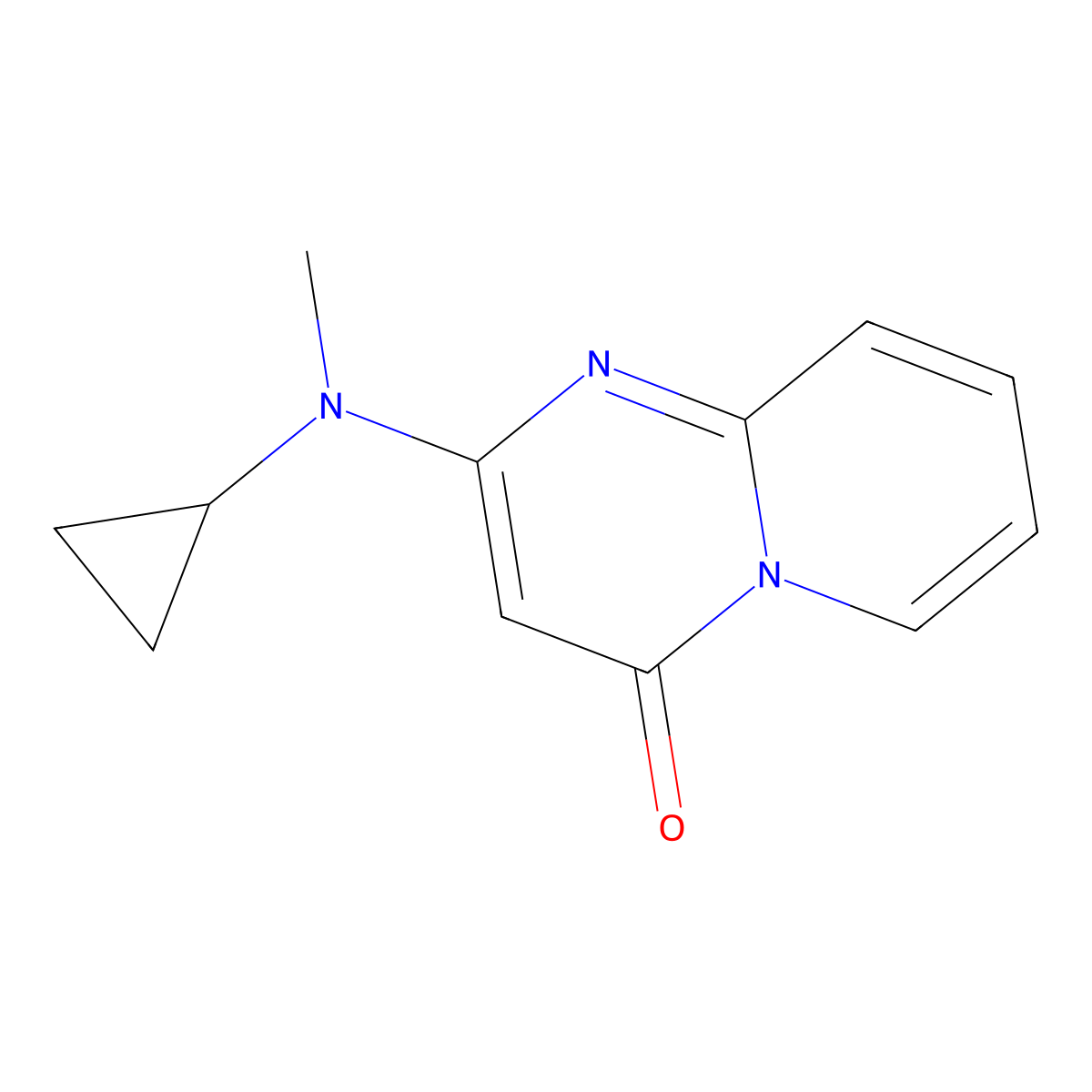 2-[cyclopropyl(methyl)amino]-4H-pyrido[1,2-a]pyrimidin-4-one molecular structure, CAS 3054437-88-3