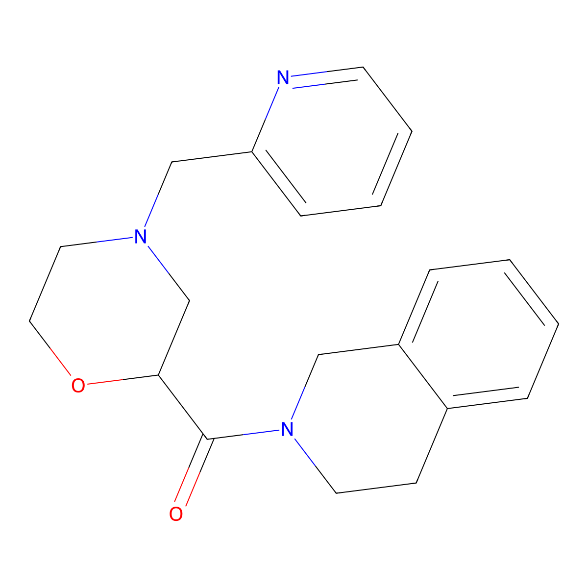 2-{4-[(Pyridin-2-yl)methyl]morpholine-2-carbonyl}-1,2,3,4-tetrahydroisoquinoline molecular structure, CAS 3054443-61-4