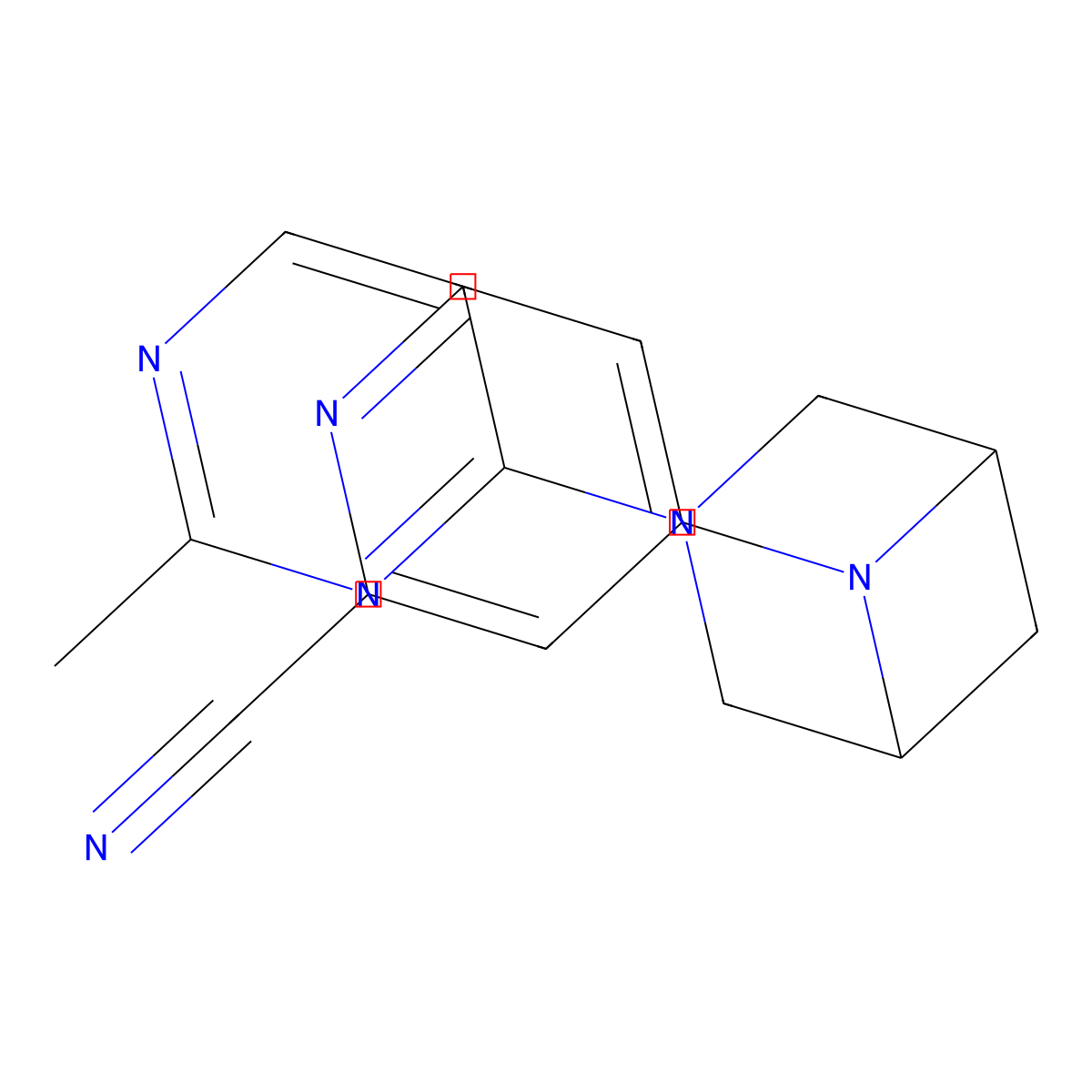 4-[3-(2-Methylpyrimidin-4-yl)-3,6-diazabicyclo[3.1.1]heptan-6-yl]pyridine-2-carbonitrile molecular structure, CAS 3054443-64-7
