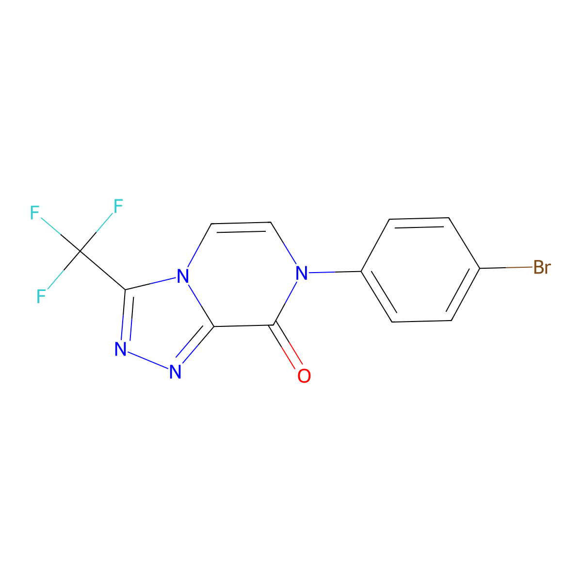 7-(4-bromophenyl)-3-(trifluoromethyl)-7H,8H-[1,2,4]triazolo[4,3-a]pyrazin-8-one molecular structure, CAS 3054444-17-3