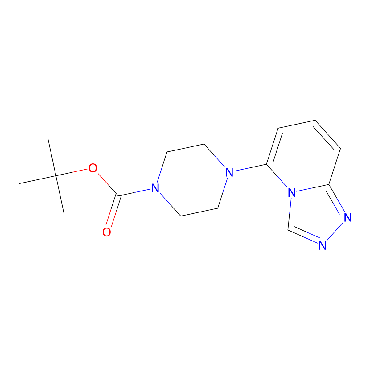 Tert-butyl 4-{[1,2,4]triazolo[4,3-a]pyridin-5-yl}piperazine-1-carboxylate molecular structure, CAS 3054444-27-5