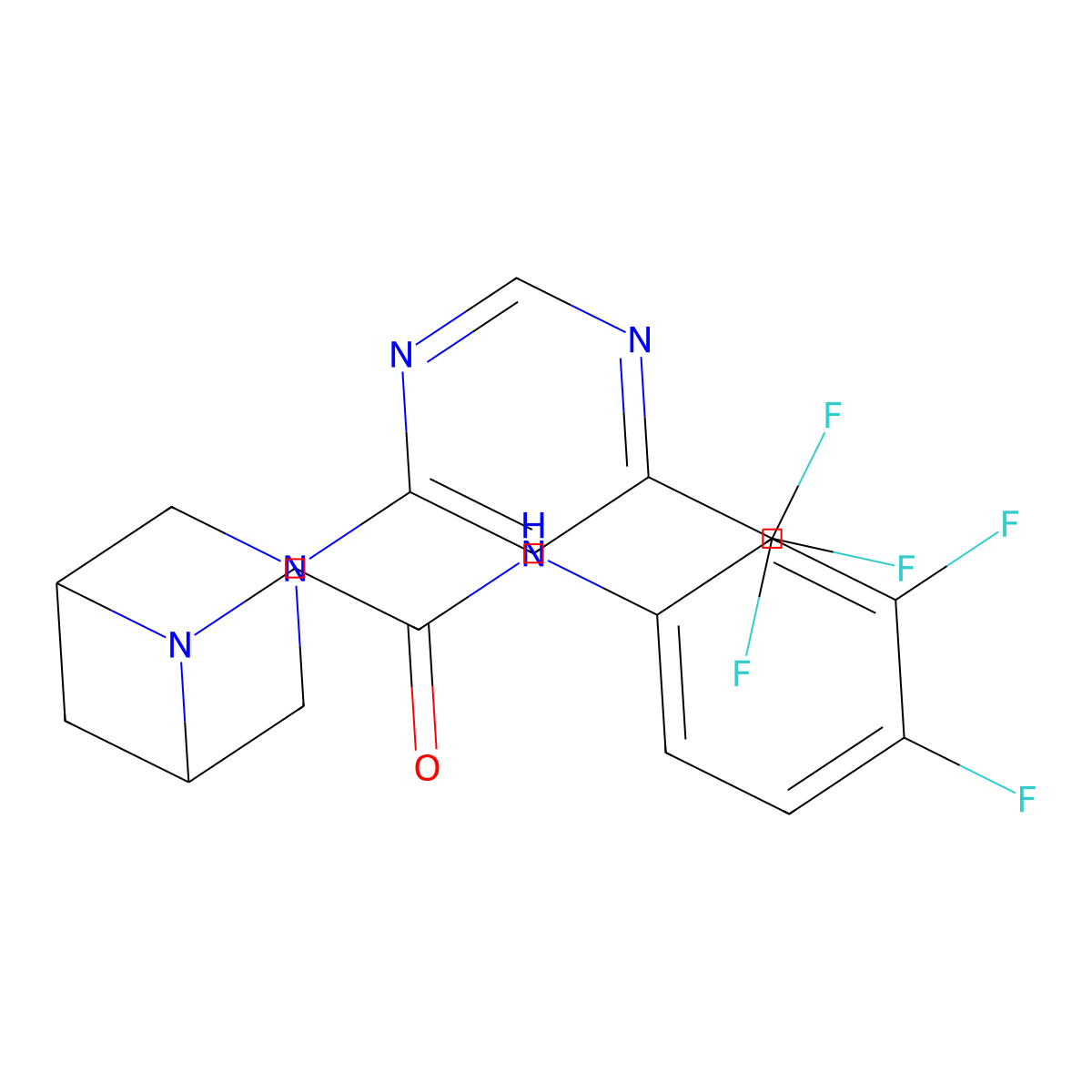 N-(3,4-difluorophenyl)-2-{3-[6-(trifluoromethyl)pyrimidin-4-yl]-3,6-diazabicyclo[3.1.1]heptan-6-yl}acetamide molecular structure, CAS 3054444-28-6