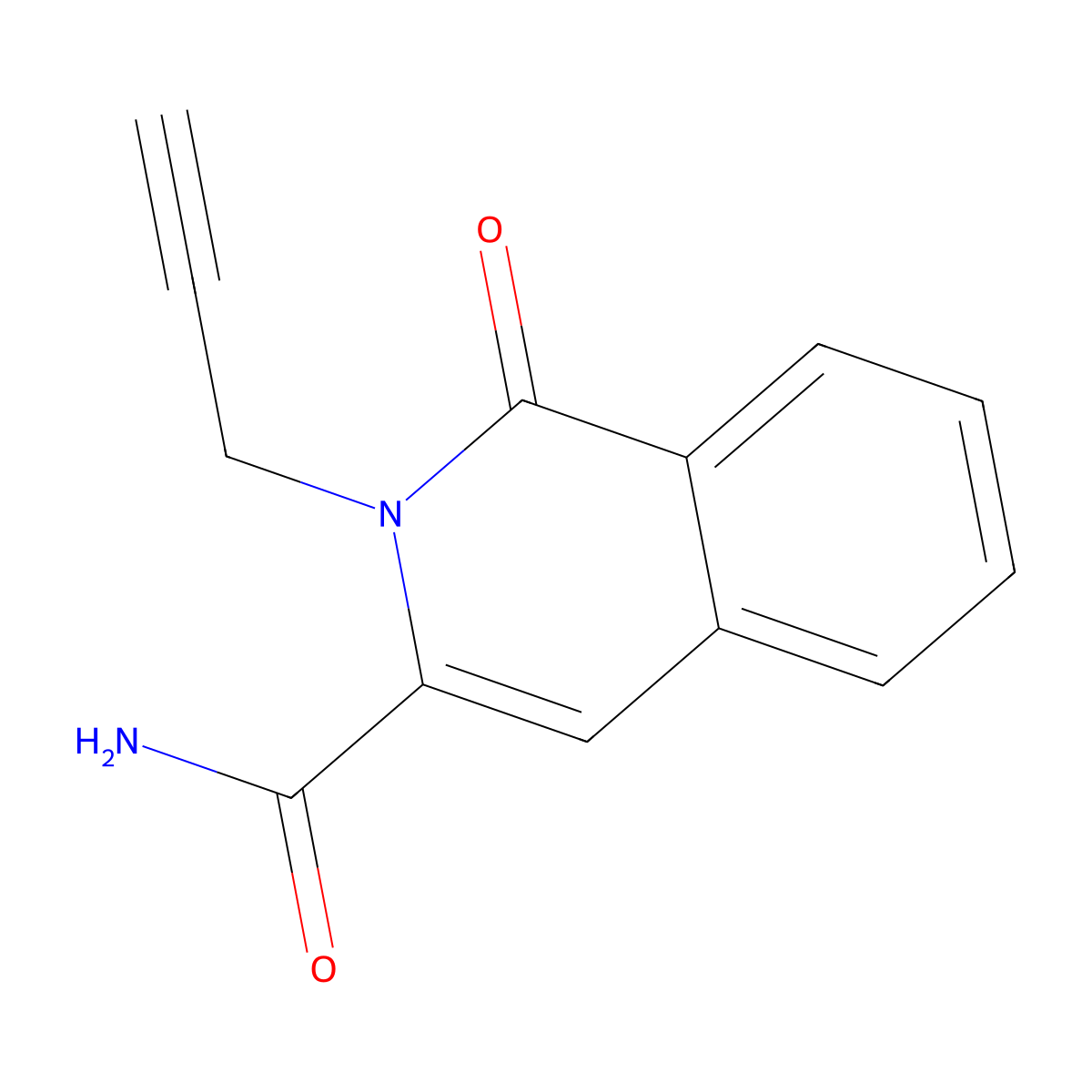 1-Oxo-2-(prop-2-yn-1-yl)-1,2-dihydroisoquinoline-3-carboxamide molecular structure, CAS 3054444-35-5