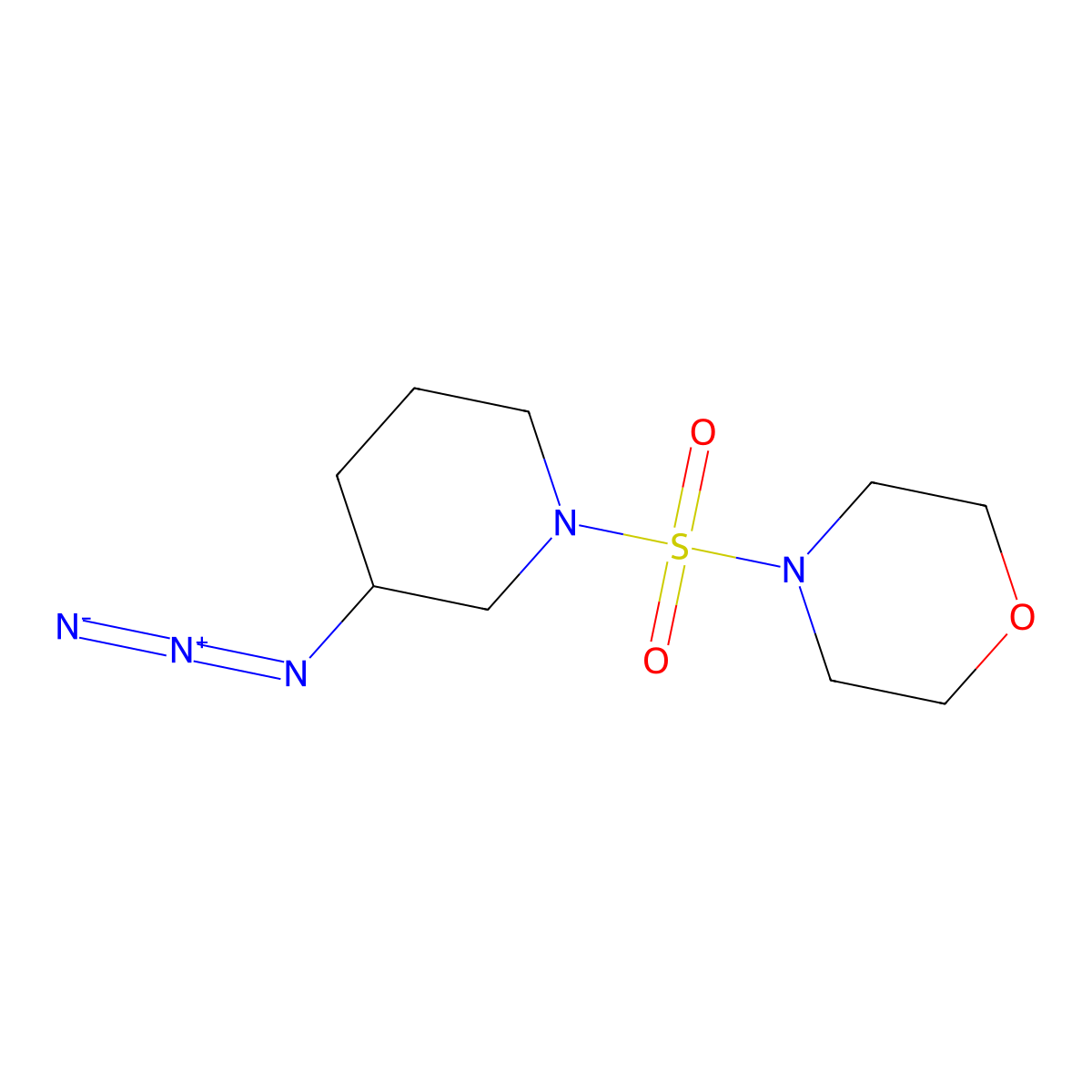 4-[(3-Azidopiperidin-1-yl)sulfonyl]morpholine molecular structure, CAS 3054444-58-2