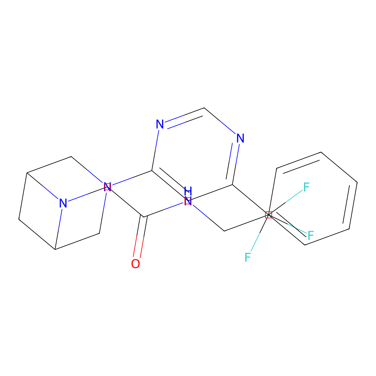 N-benzyl-2-{3-[6-(trifluoromethyl)pyrimidin-4-yl]-3,6-diazabicyclo[3.1.1]heptan-6-yl}acetamide molecular structure, CAS 3054444-66-2
