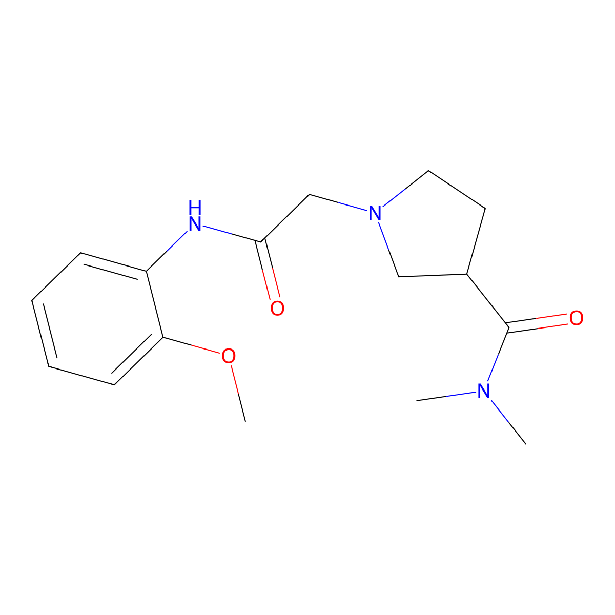 1-{[(2-methoxyphenyl)carbamoyl]methyl}-N,N-dimethylpyrrolidine-3-carboxamide molecular structure, CAS 3054444-82-2