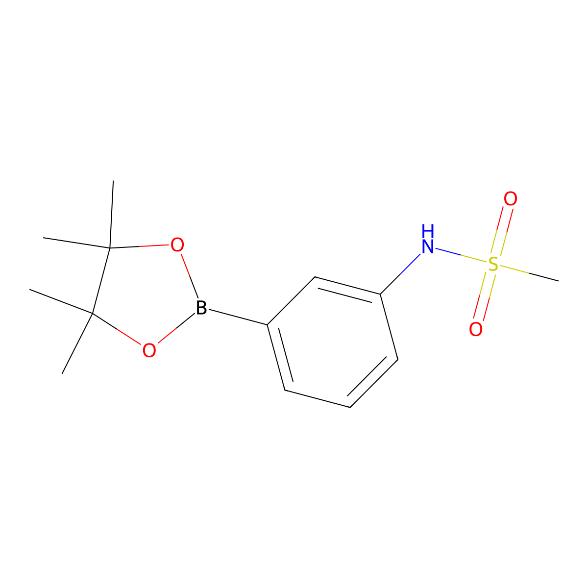 3-(Methanesulfonylamino)phenylboronic acid pinacol ester molecular structure, CAS 305448-92-4