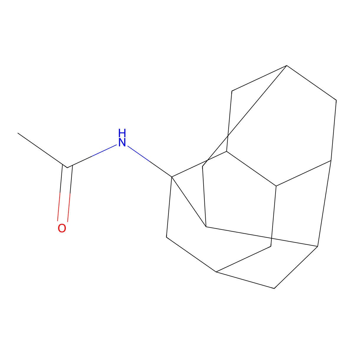 N-(Octahydro-2,8,4,6-(epibutane[1,2,3,4]tetrayl)naphthalen-4(1H)-yl)acetamide molecular structure, CAS 30545-21-2