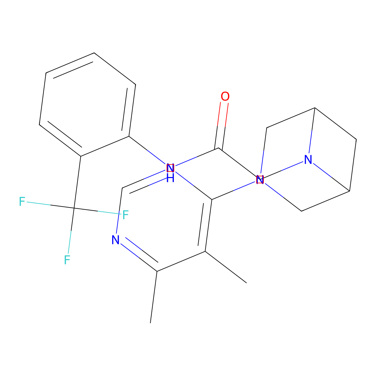2-[3-(5,6-dimethylpyrimidin-4-yl)-3,6-diazabicyclo[3.1.1]heptan-6-yl]-N-[2-(trifluoromethyl)phenyl]acetamide molecular structure, CAS 3054533-65-9