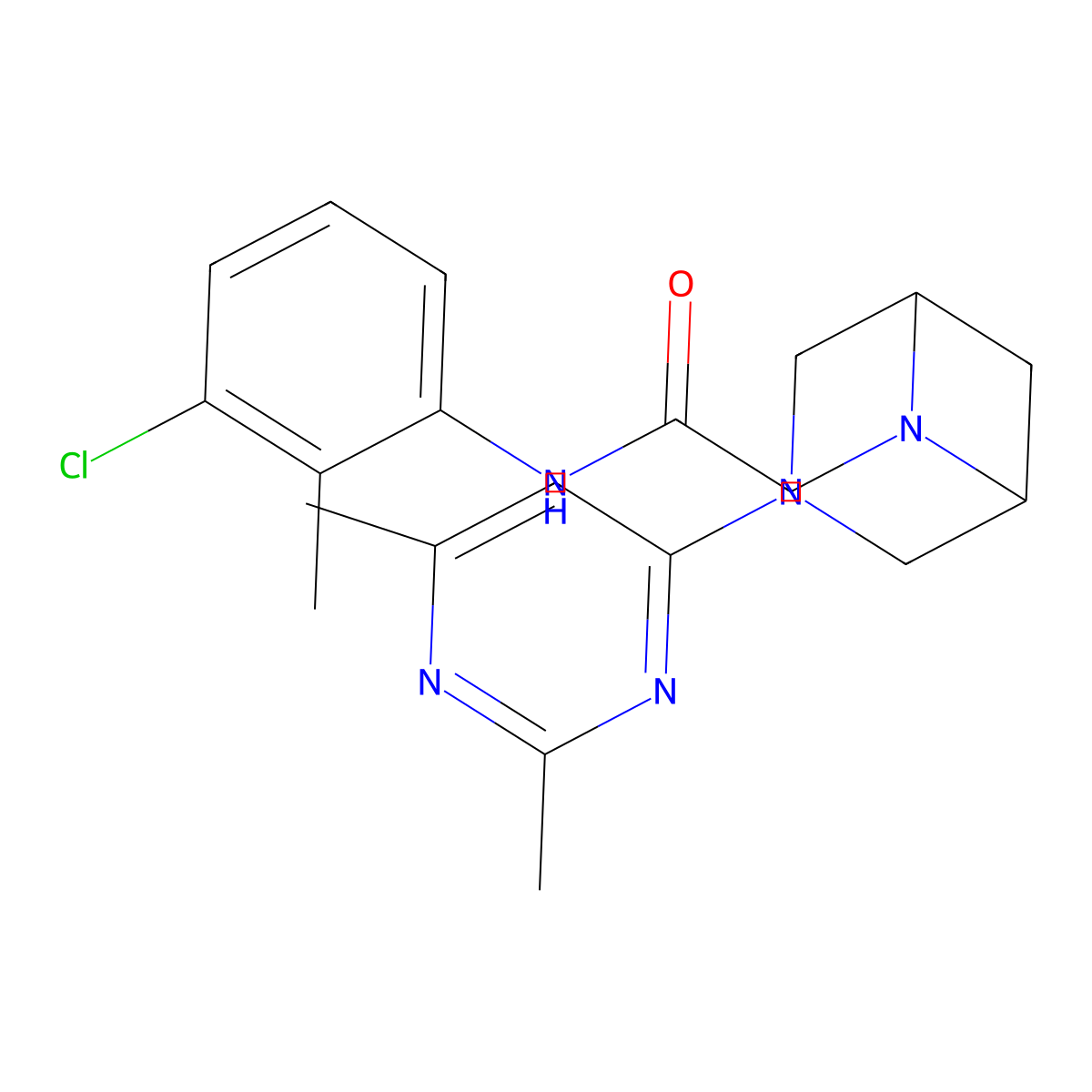 N-(3-chloro-2-methylphenyl)-2-[3-(2,6-dimethylpyrimidin-4-yl)-3,6-diazabicyclo[3.1.1]heptan-6-yl]acetamide molecular structure, CAS 3054533-68-2