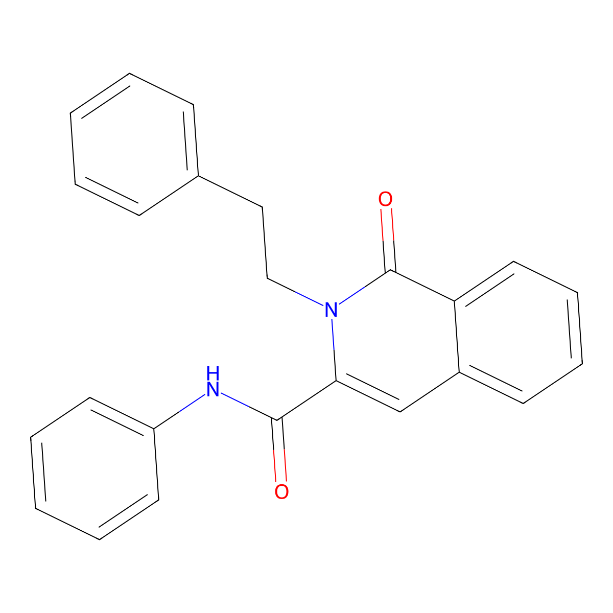 1-oxo-N-phenyl-2-(2-phenylethyl)-1,2-dihydroisoquinoline-3-carboxamide molecular structure, CAS 3054533-75-1