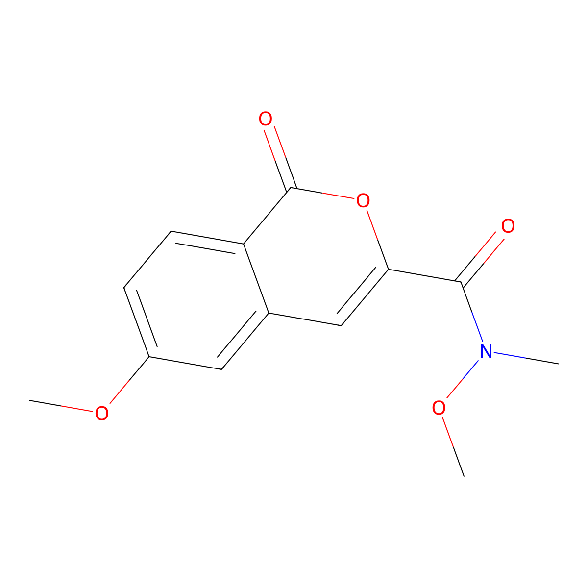 N,6-dimethoxy-N-methyl-1-oxo-1H-isochromene-3-carboxamide molecular structure, CAS 3054534-03-8