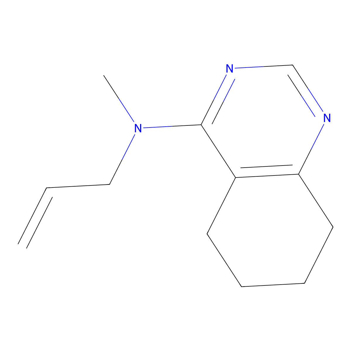 N-methyl-N-(prop-2-en-1-yl)-5,6,7,8-tetrahydroquinazolin-4-amine molecular structure, CAS 3054534-40-3