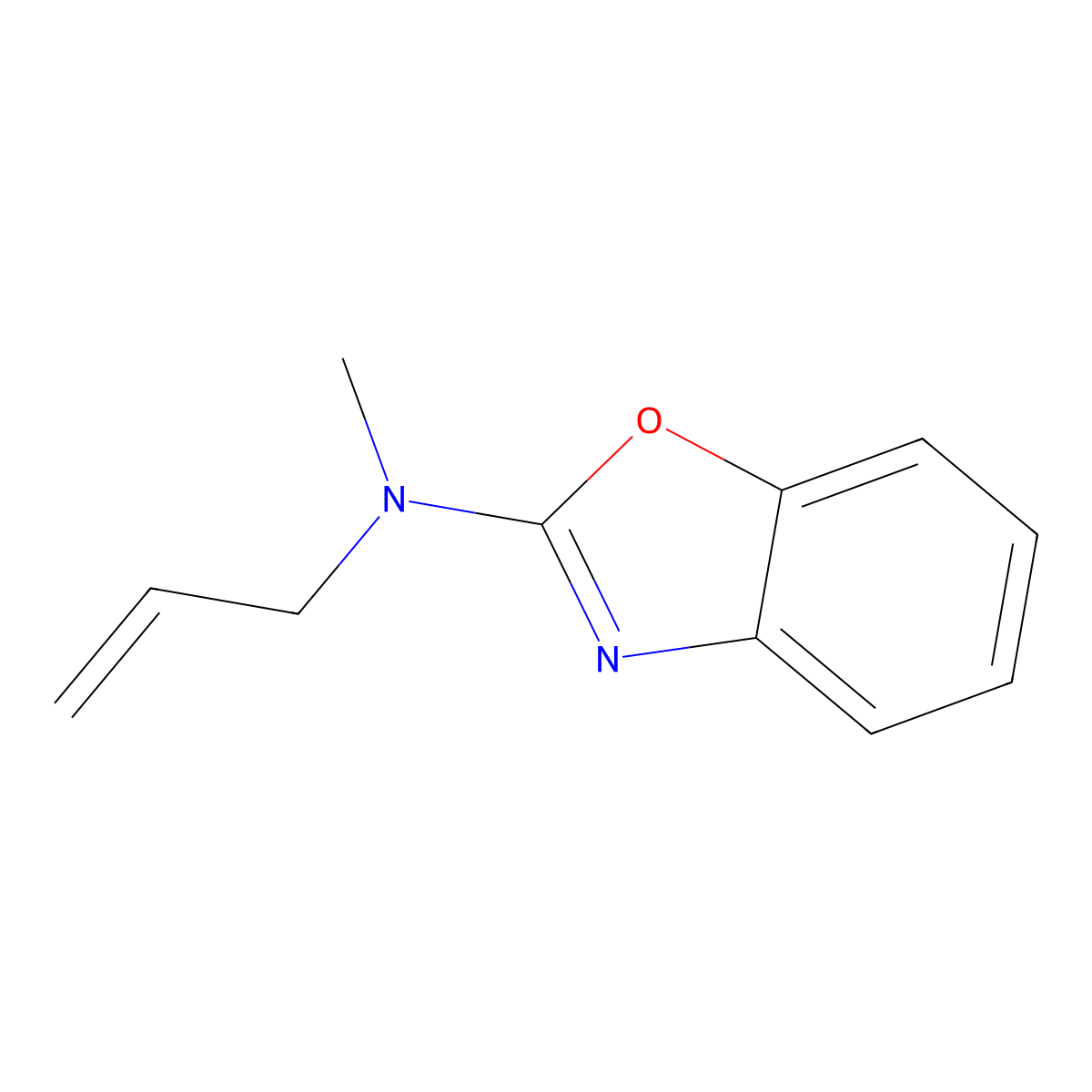 N-methyl-N-(prop-2-en-1-yl)-1,3-benzoxazol-2-amine molecular structure, CAS 3054534-42-5