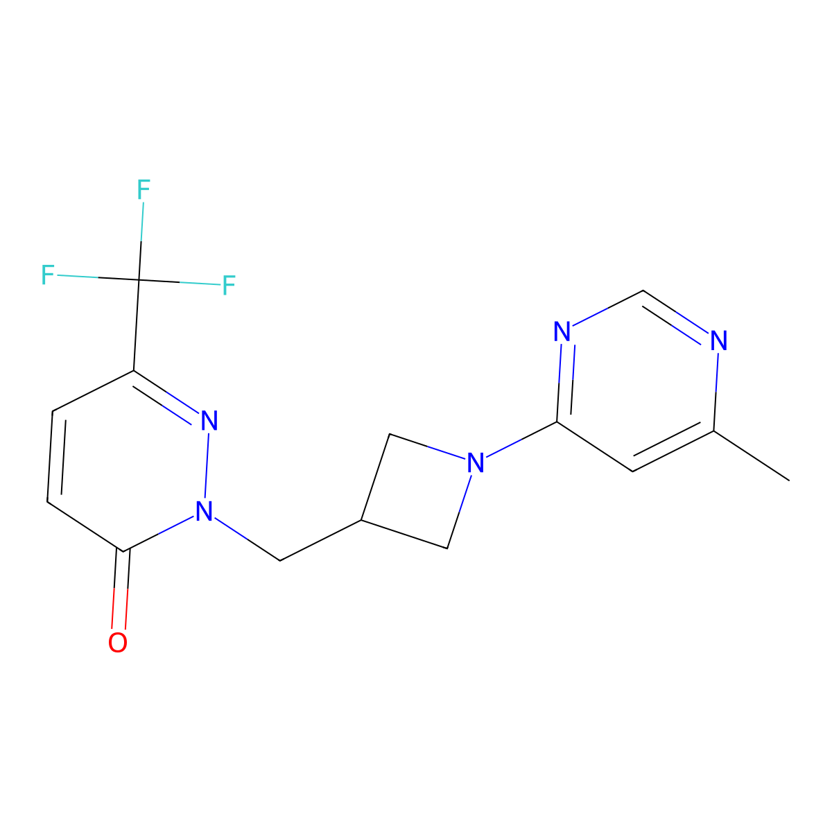 2-{[1-(6-Methylpyrimidin-4-yl)azetidin-3-yl]methyl}-6-(trifluoromethyl)-2,3-dihydropyridazin-3-one molecular structure, CAS 3054534-55-0