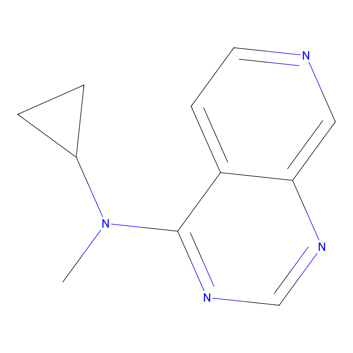 N-cyclopropyl-N-methylpyrido[3,4-d]pyrimidin-4-amine molecular structure, CAS 3054535-49-5