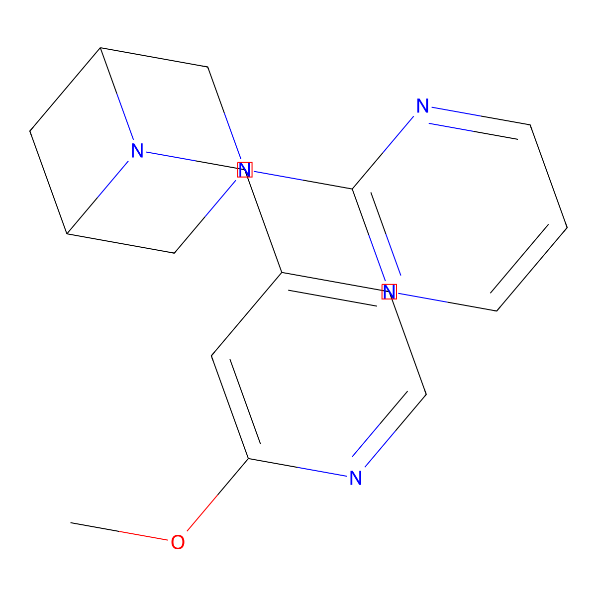 6-[(2-Methoxypyridin-4-yl)methyl]-3-(pyrimidin-2-yl)-3,6-diazabicyclo[3.1.1]heptane molecular structure, CAS 3054536-48-7