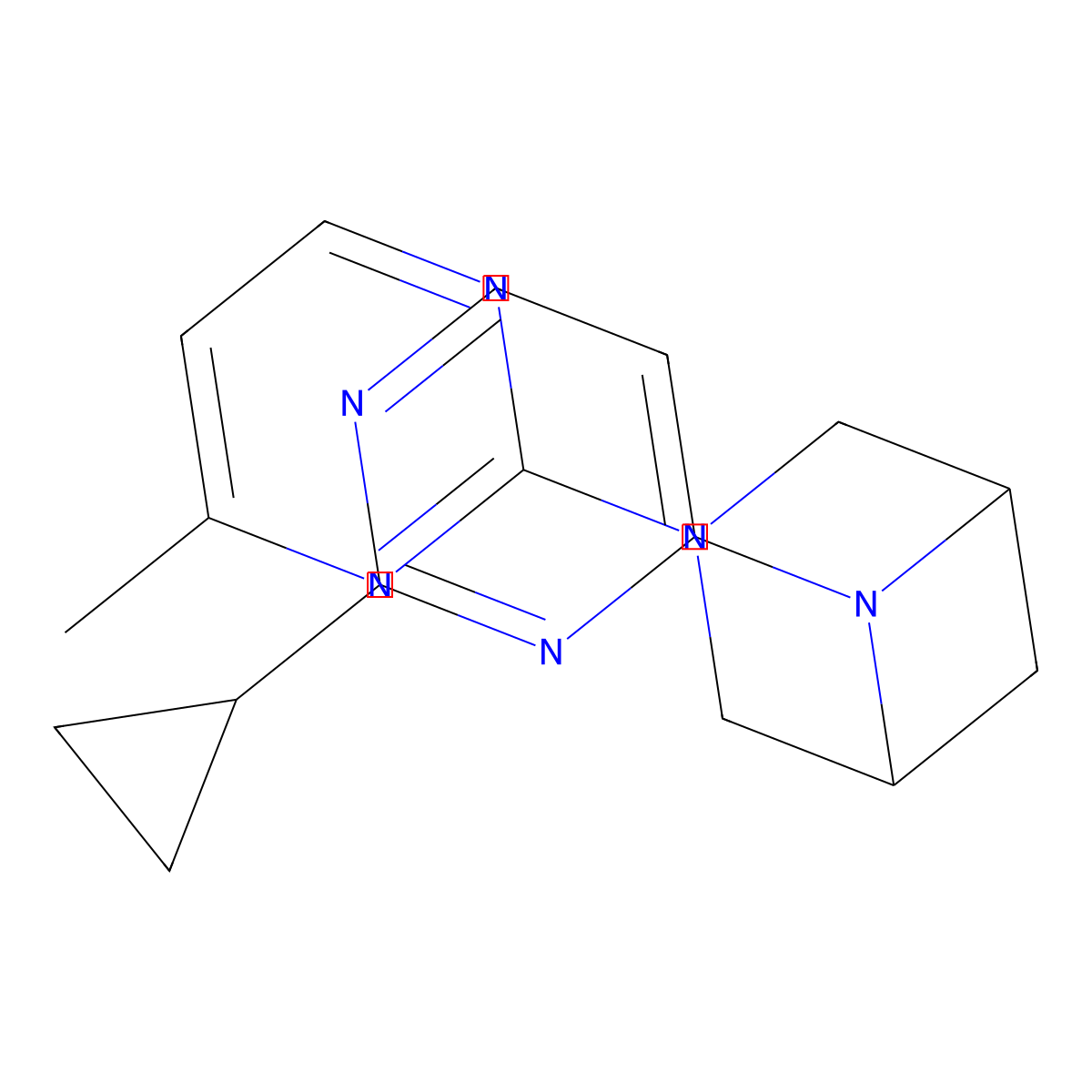 6-(2-Cyclopropylpyrimidin-4-yl)-3-(4-methylpyrimidin-2-yl)-3,6-diazabicyclo[3.1.1]heptane molecular structure, CAS 3054536-78-3