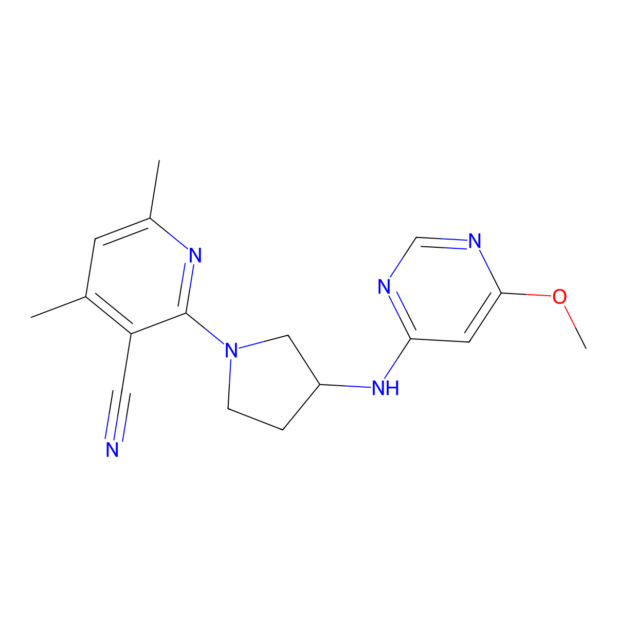 N-cyclopropyl-N-{1-[(4-methylpyridin-3-yl)methyl]pyrrolidin-3-yl}-6-(trifluoromethyl)pyrimidin-4-amine molecular structure, CAS 3054537-30-0