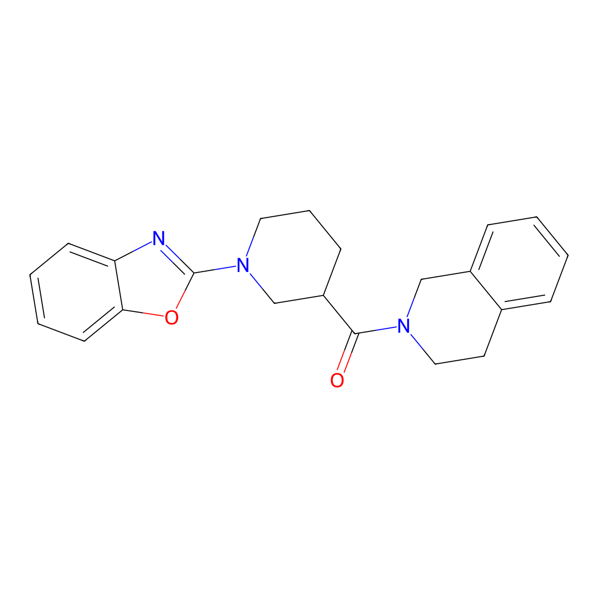 2-[1-(1,3-Benzoxazol-2-yl)piperidine-3-carbonyl]-1,2,3,4-tetrahydroisoquinoline molecular structure, CAS 3054537-48-0
