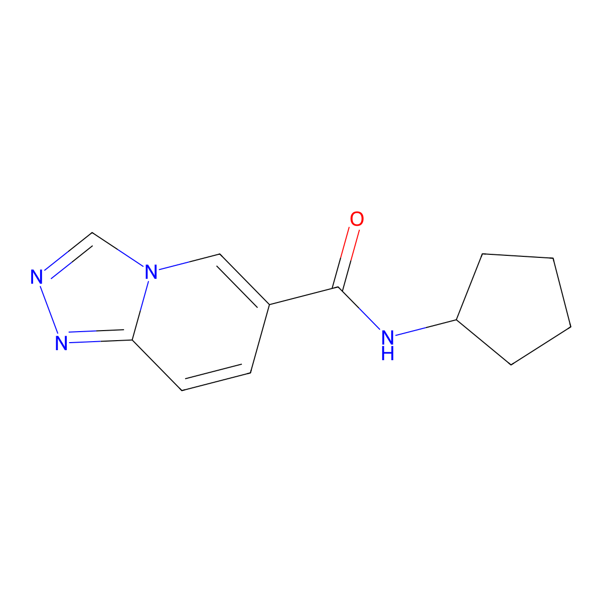 N-cyclopentyl-[1,2,4]triazolo[4,3-a]pyridine-6-carboxamide molecular structure, CAS 3054537-56-0