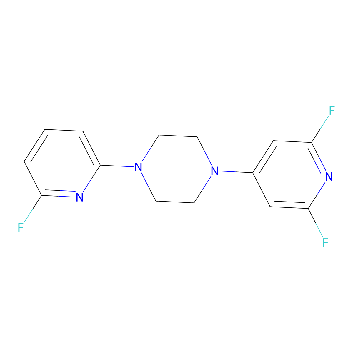 3-[4-(6-Fluoropyridin-2-yl)piperazin-1-yl]-1-methylpyrrolidin-2-one molecular structure, CAS 3054537-57-1