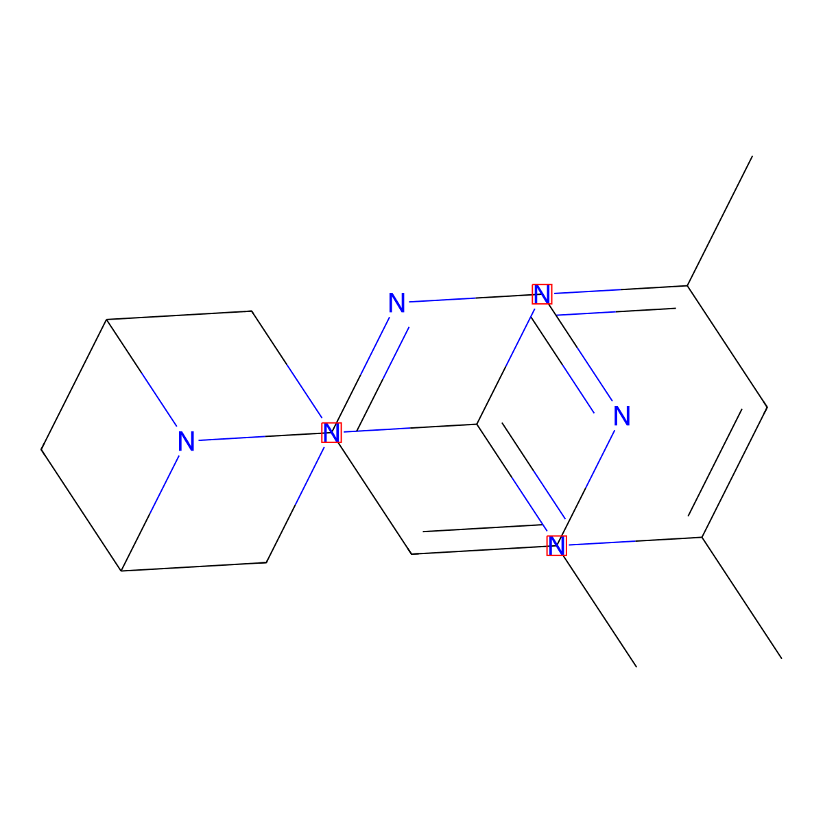 3-(4,6-Dimethylpyrimidin-2-yl)-6-(6-methylpyrimidin-4-yl)-3,6-diazabicyclo[3.1.1]heptane molecular structure, CAS 3054537-63-9