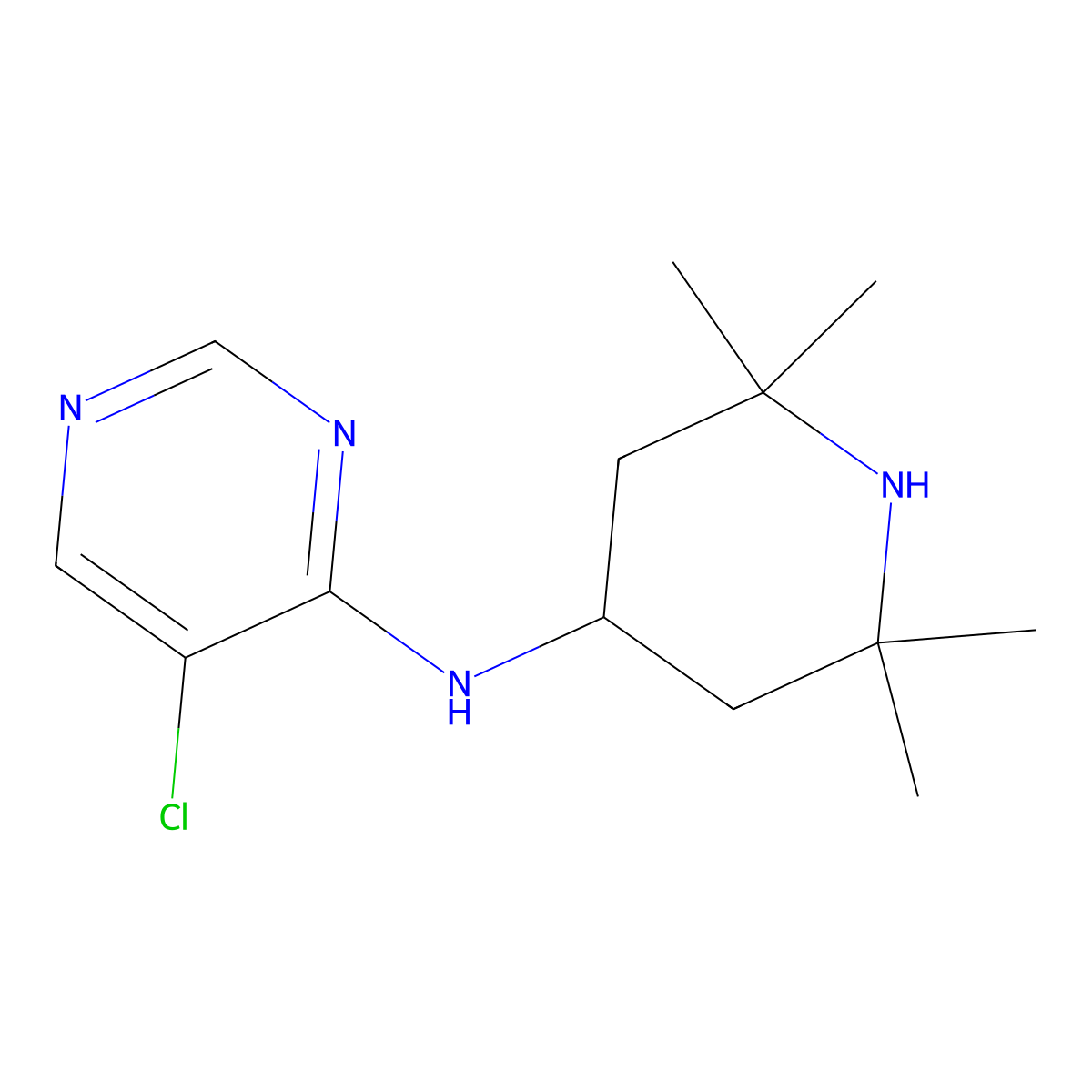 5-chloro-N-(2,2,6,6-tetramethylpiperidin-4-yl)pyrimidin-4-amine molecular structure, CAS 3054537-89-9