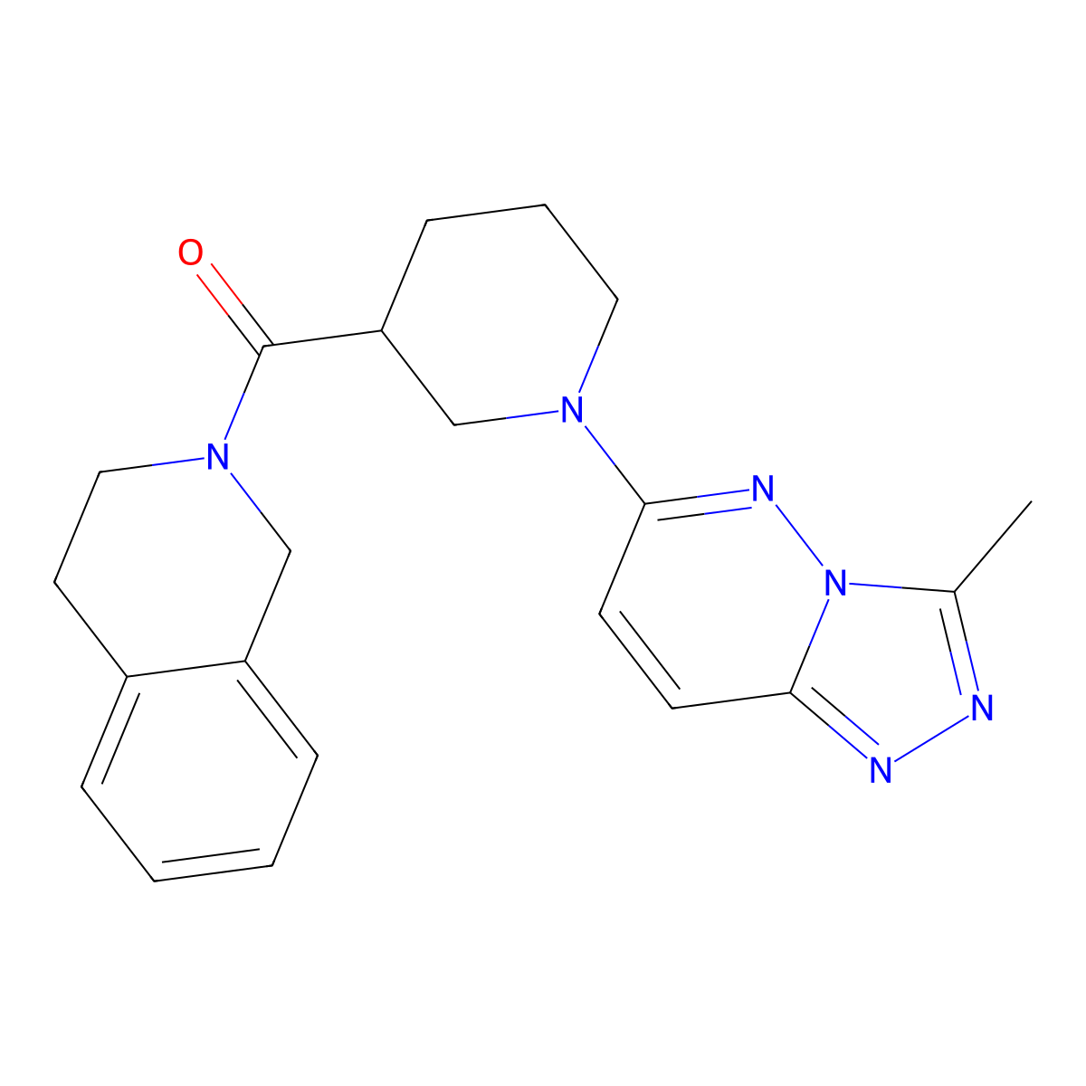2-(1-{3-Methyl-[1,2,4]triazolo[4,3-b]pyridazin-6-yl}piperidine-3-carbonyl)-1,2,3,4-tetrahydroisoquinoline molecular structure, CAS 3054538-29-0