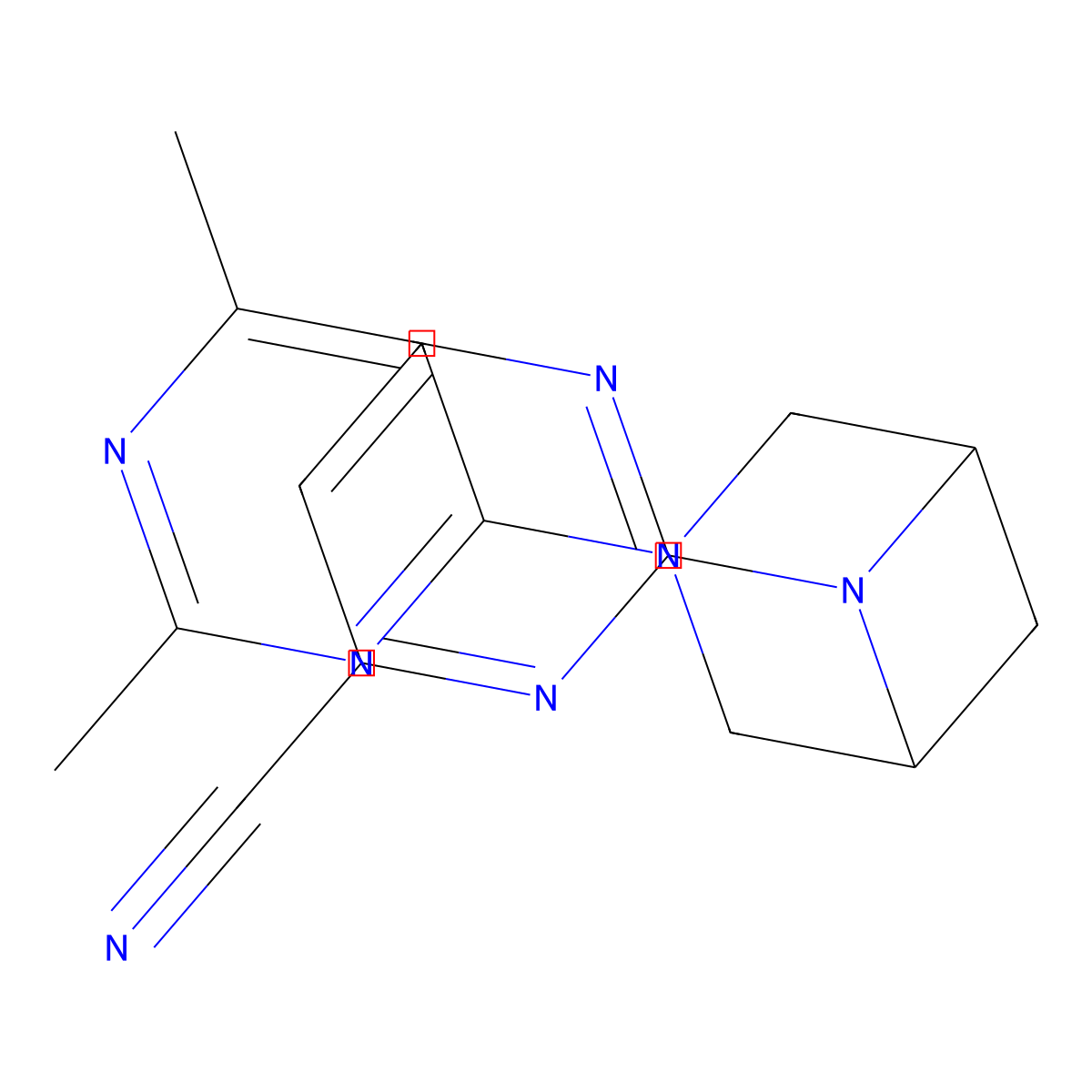 2-[3-(2,6-Dimethylpyrimidin-4-yl)-3,6-diazabicyclo[3.1.1]heptan-6-yl]pyrimidine-4-carbonitrile molecular structure, CAS 3054539-09-9