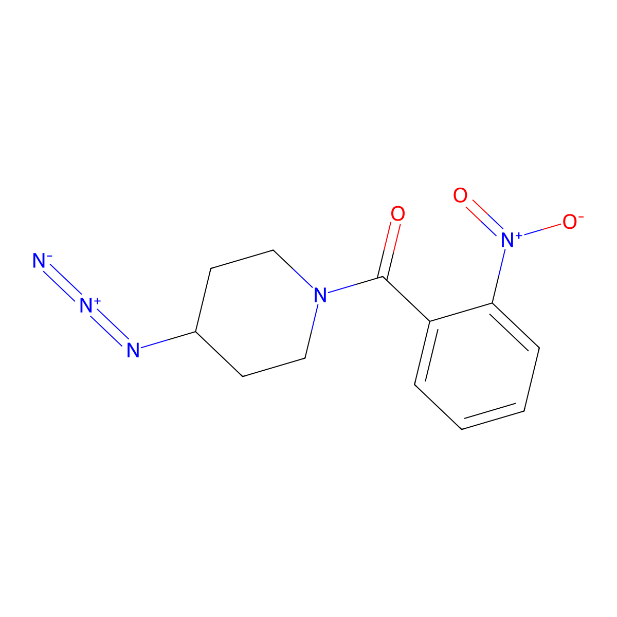 4-Azido-1-(2-nitrobenzoyl)piperidine molecular structure, CAS 3054539-20-4