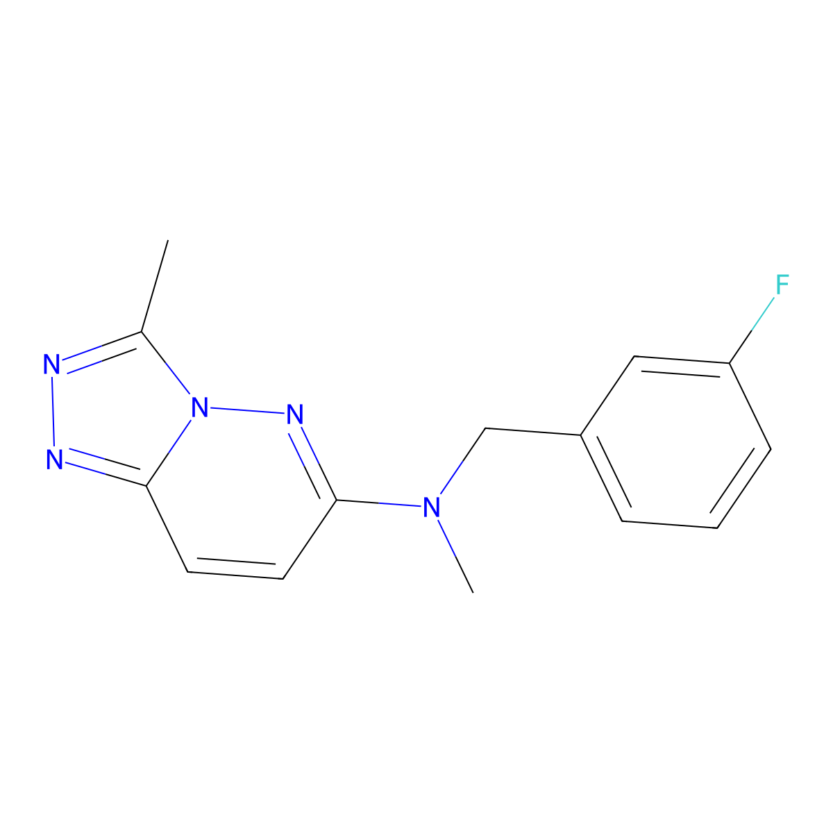 N-[(3-fluorophenyl)methyl]-N,3-dimethyl-[1,2,4]triazolo[4,3-b]pyridazin-6-amine molecular structure, CAS 3054539-27-1