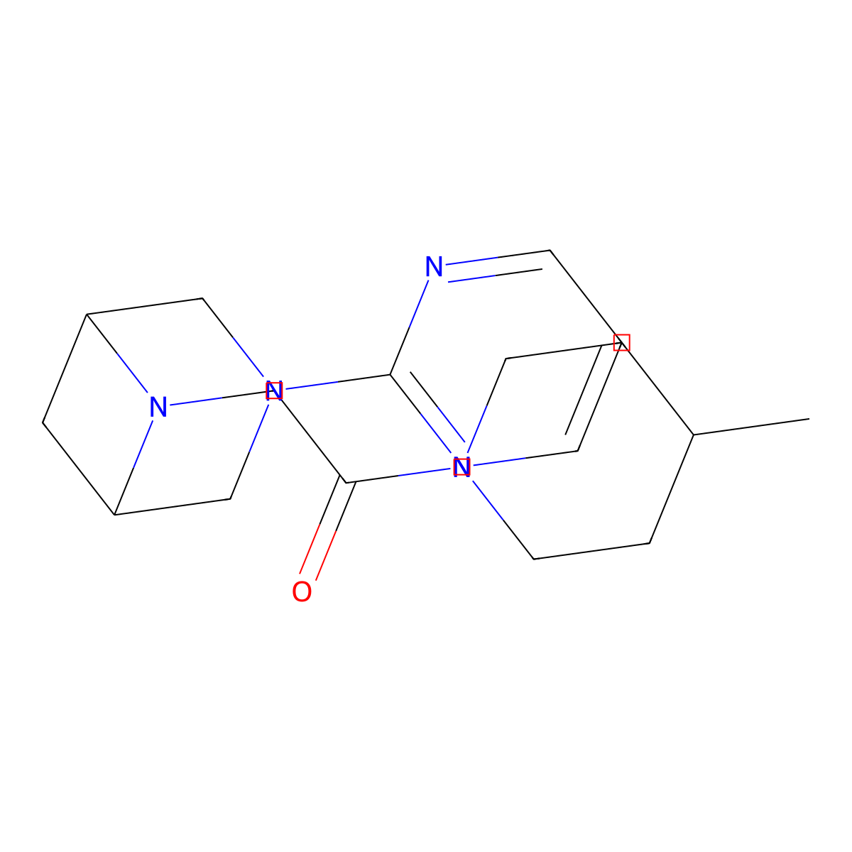 1-(4-Methylpiperidin-1-yl)-2-[3-(pyrimidin-2-yl)-3,6-diazabicyclo[3.1.1]heptan-6-yl]ethan-1-one molecular structure, CAS 3054539-57-7