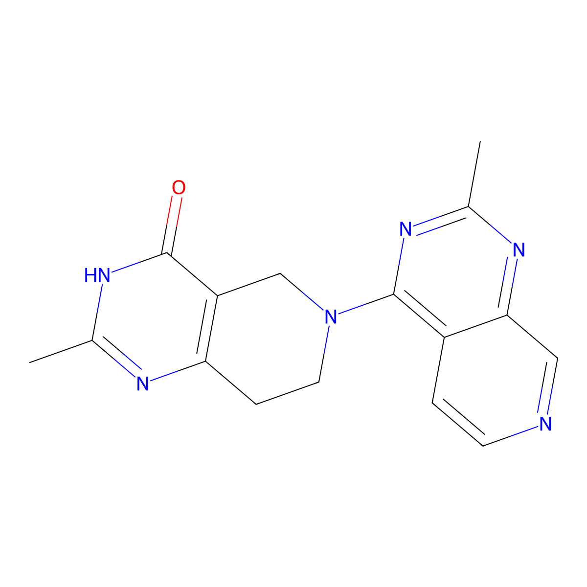 2-methyl-6-{2-methylpyrido[3,4-d]pyrimidin-4-yl}-3H,4H,5H,6H,7H,8H-pyrido[4,3-d]pyrimidin-4-one molecular structure, CAS 3054539-70-4