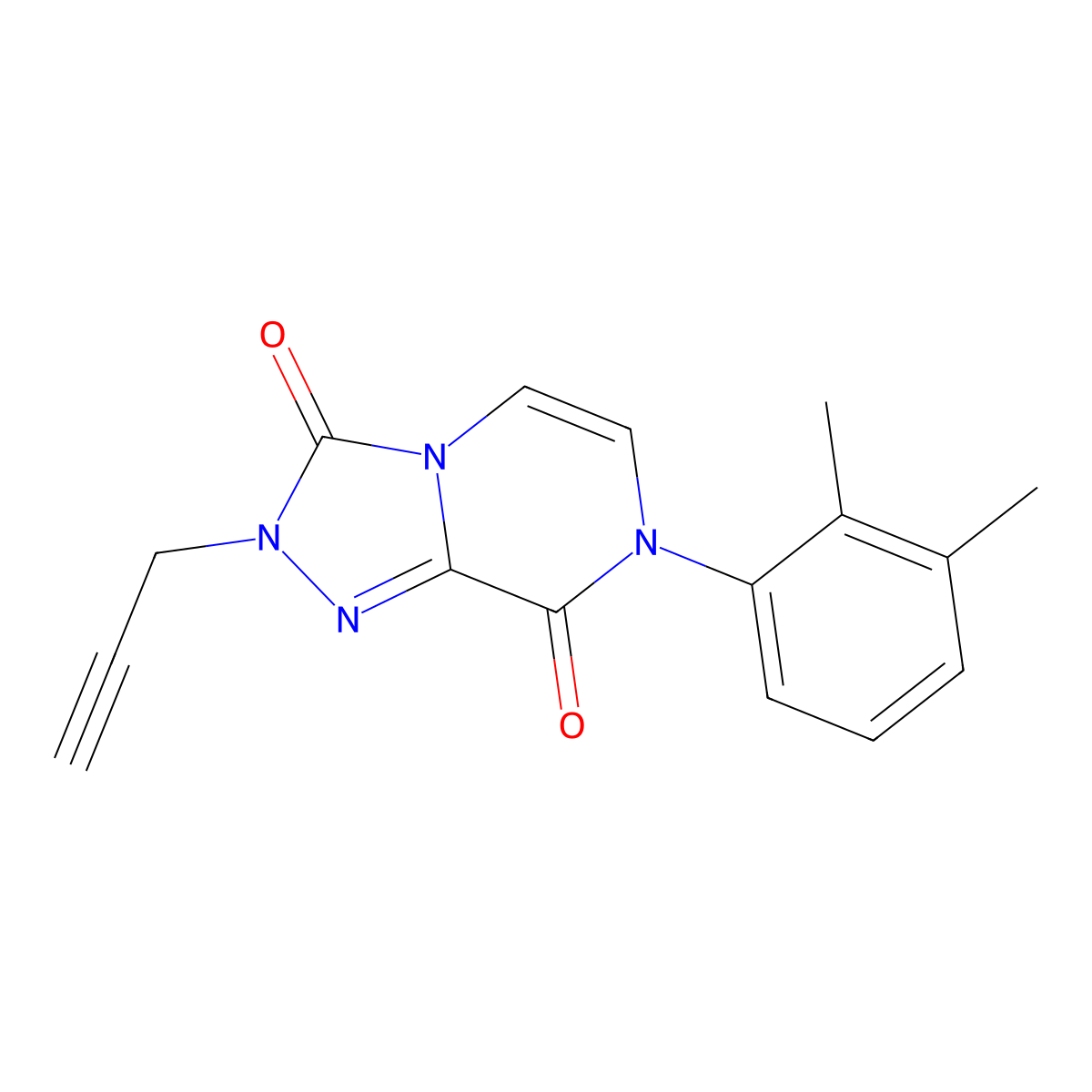 7-(2,3-dimethylphenyl)-2-(prop-2-yn-1-yl)-2H,3H,7H,8H-[1,2,4]triazolo[4,3-a]pyrazine-3,8-dione molecular structure, CAS 3054540-03-0