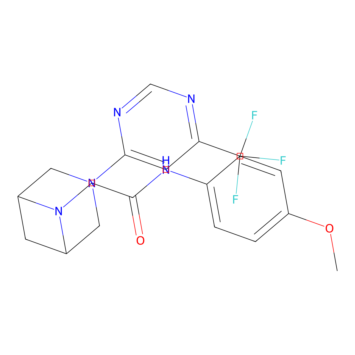 N-(4-methoxyphenyl)-2-[3-[6-(trifluoromethyl)pyrimidin-4-yl]-3,6-diazabicyclo[3.1.1]heptan-6-yl]acetamide molecular structure, CAS 3054541-82-8