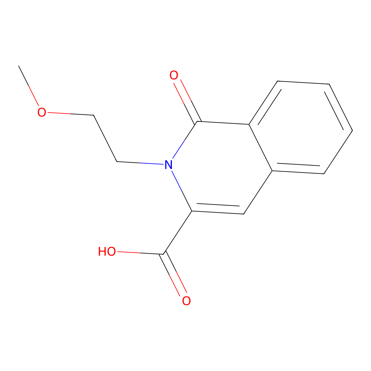 2-(2-Methoxyethyl)-1-oxo-1,2-dihydroisoquinoline-3-carboxylic acid molecular structure, CAS 3054541-93-1
