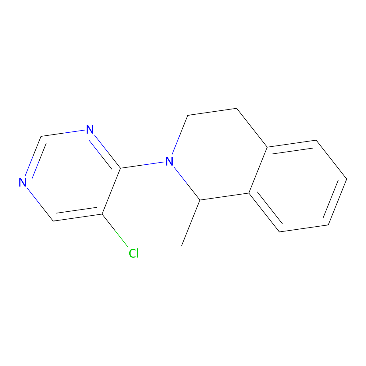2-(5-Chloropyrimidin-4-yl)-1-methyl-1,2,3,4-tetrahydroisoquinoline molecular structure, CAS 3054542-24-1
