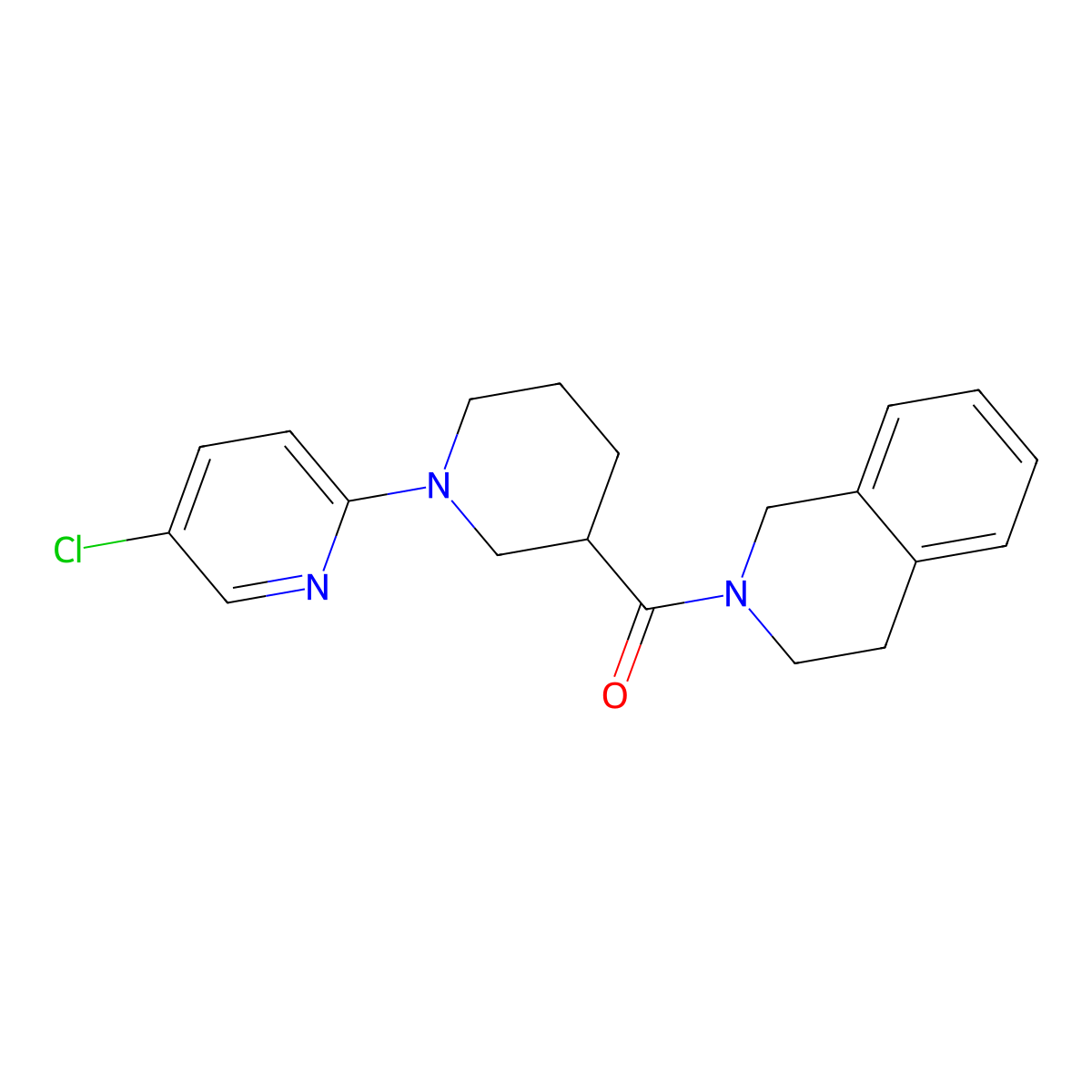 2-[1-(5-Chloropyridin-2-yl)piperidine-3-carbonyl]-1,2,3,4-tetrahydroisoquinoline molecular structure, CAS 3054542-60-5