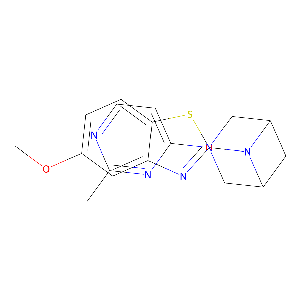 5-Methoxy-2-[3-(2-methylpyrimidin-4-yl)-3,6-diazabicyclo[3.1.1]heptan-6-yl]-1,3-benzothiazole molecular structure, CAS 3054542-71-8