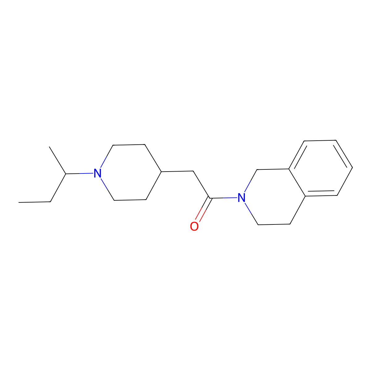 2-[1-(Butan-2-yl)piperidin-4-yl]-1-(1,2,3,4-tetrahydroisoquinolin-2-yl)ethan-1-one molecular structure, CAS 3054542-77-4